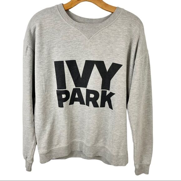 Ivy Park Grey Cotton Crewneck Logo Sweatshirt Size S - Picture 4 of 8